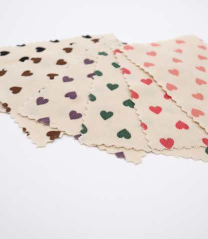 【25SS-024】プチハートプリントコーデュロイ　/0.5ｙあたり=～785円