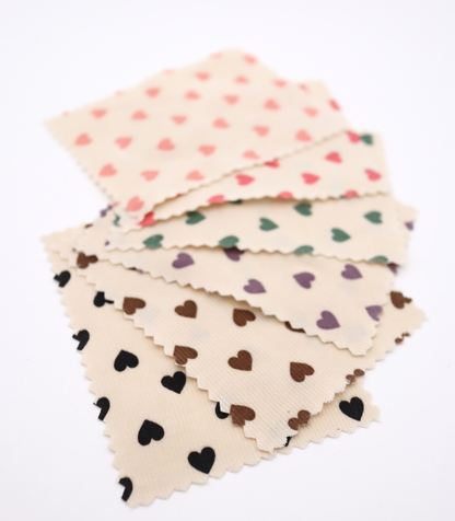 【25SS-024】プチハートプリントコーデュロイ　/0.5ｙあたり=～785円