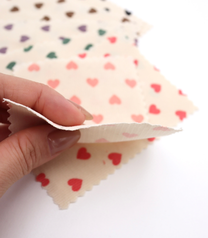 【25SS-024】プチハートプリントコーデュロイ　/0.5ｙあたり=～785円