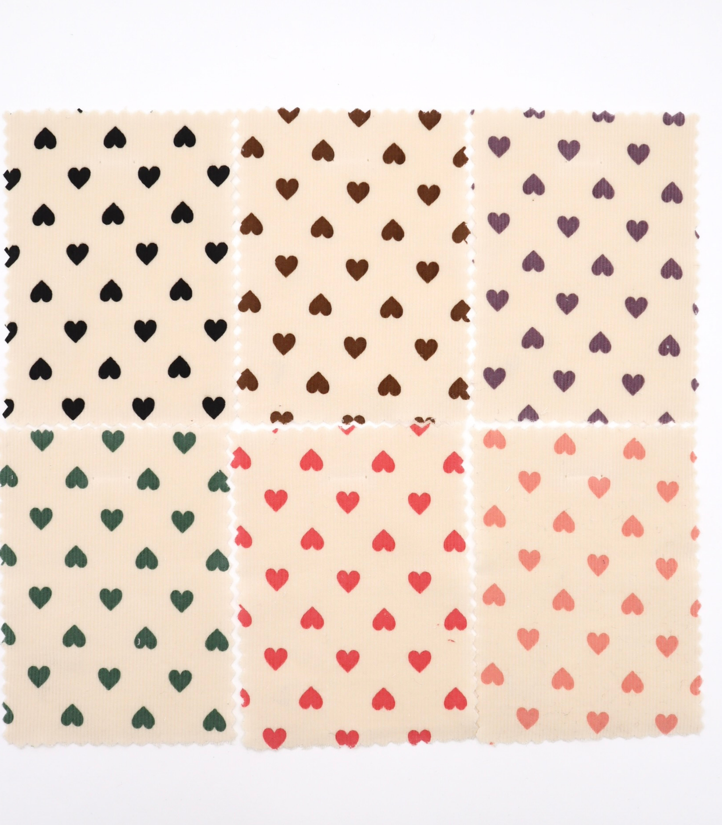 【25SS-024】プチハートプリントコーデュロイ　/0.5ｙあたり=～785円