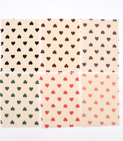 【25SS-024】プチハートプリントコーデュロイ　/0.5ｙあたり=～785円