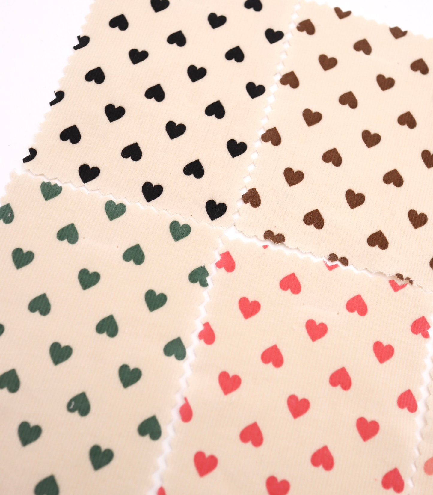 【25SS-024】プチハートプリントコーデュロイ　/0.5ｙあたり=～785円