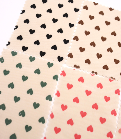 【25SS-024】プチハートプリントコーデュロイ　/0.5ｙあたり=～785円