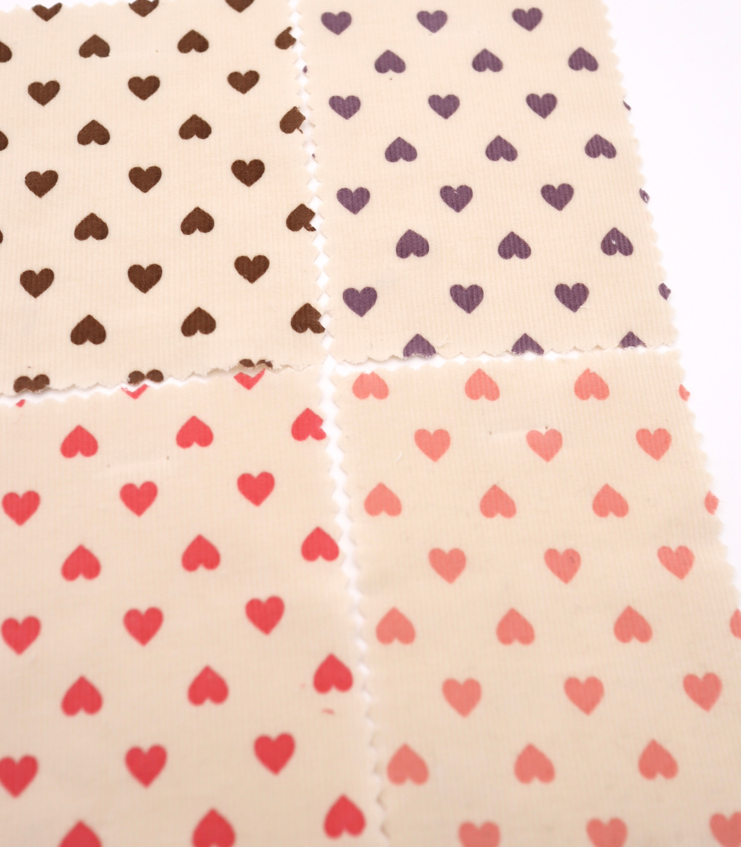 【25SS-024】プチハートプリントコーデュロイ　/0.5ｙあたり=～785円