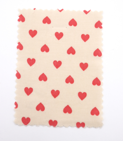 【25SS-024】プチハートプリントコーデュロイ　/0.5ｙあたり=～785円