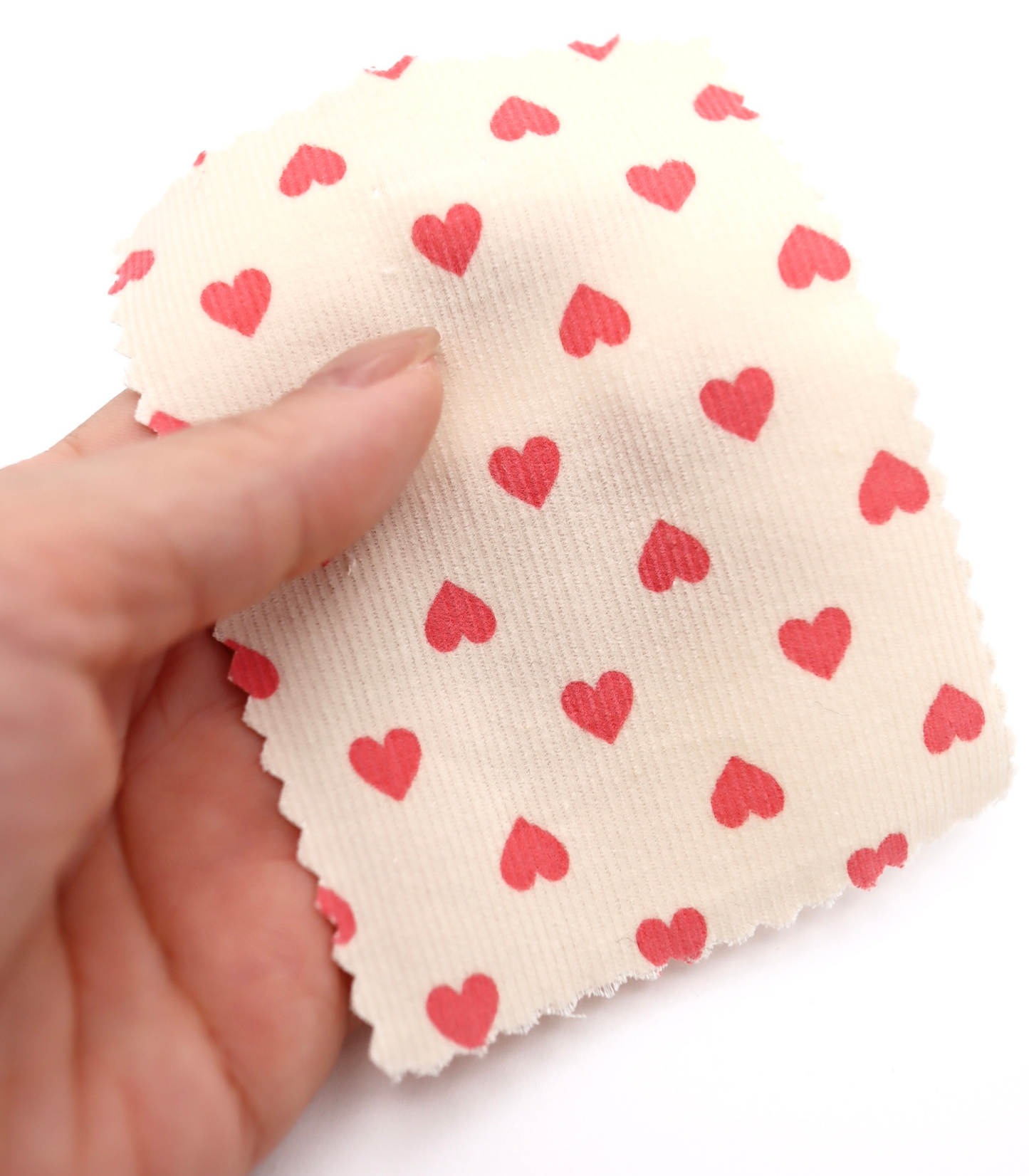 【25SS-024】プチハートプリントコーデュロイ　/0.5ｙあたり=～785円