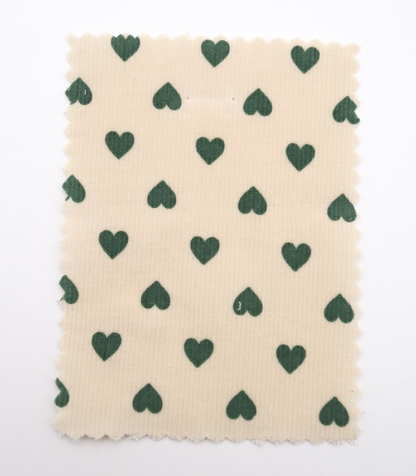 【25SS-024】プチハートプリントコーデュロイ　/0.5ｙあたり=～785円