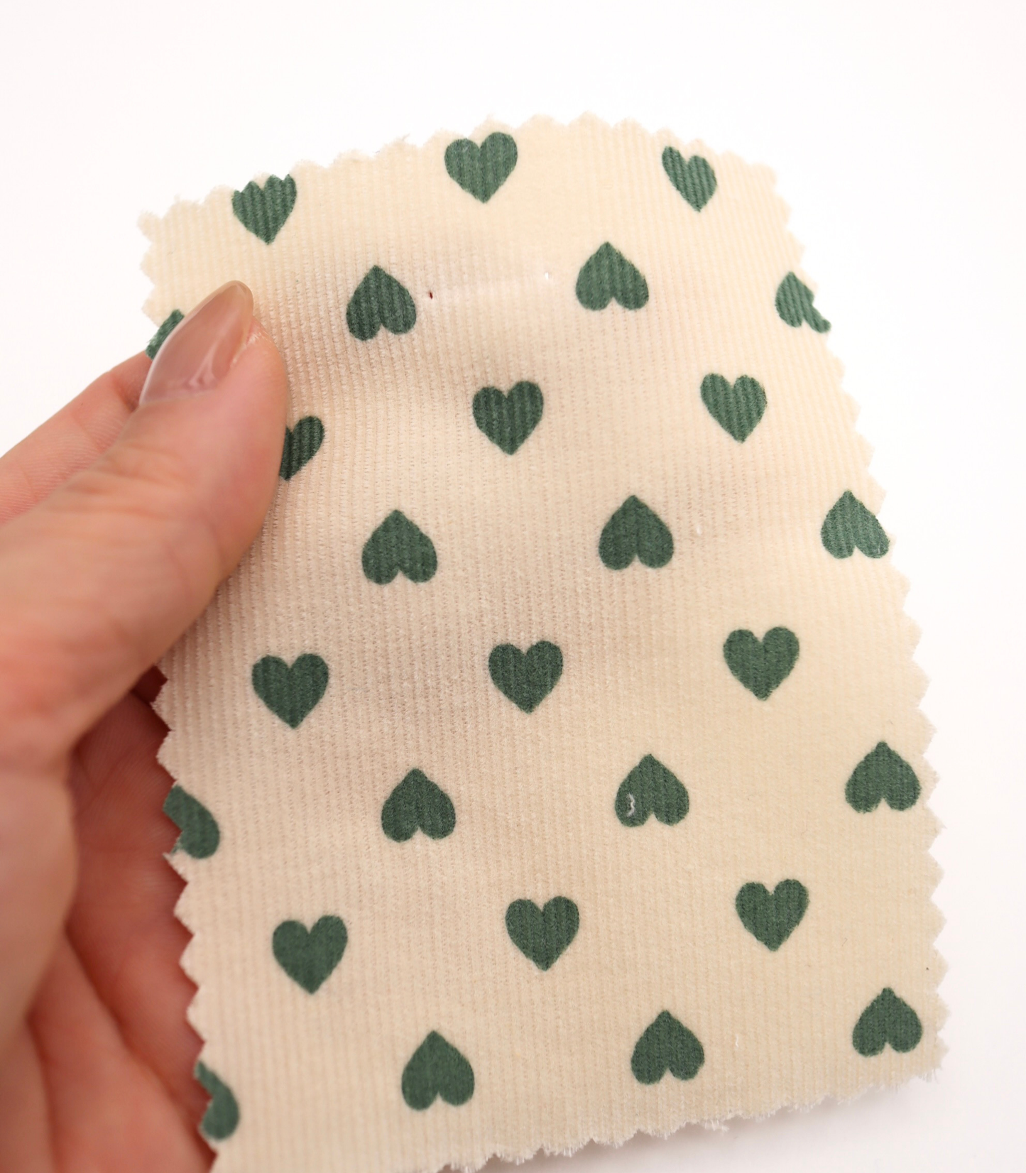 【25SS-024】プチハートプリントコーデュロイ　/0.5ｙあたり=～785円