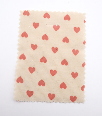 【25SS-024】プチハートプリントコーデュロイ　/0.5ｙあたり=～785円