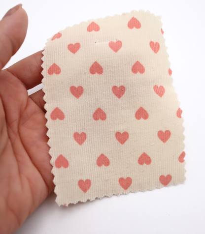 【25SS-024】プチハートプリントコーデュロイ　/0.5ｙあたり=～785円