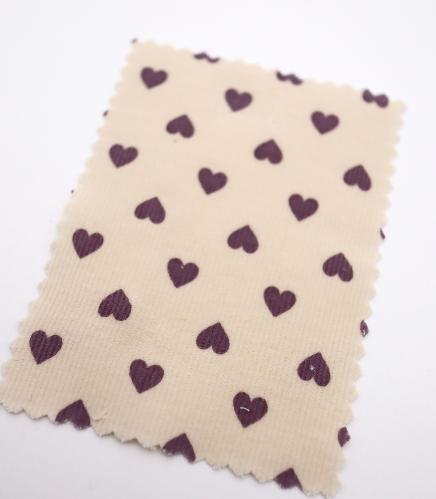 【25SS-024】プチハートプリントコーデュロイ　/0.5ｙあたり=～785円