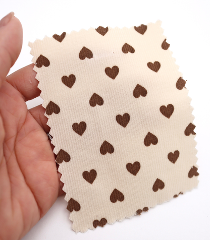 【25SS-024】プチハートプリントコーデュロイ　/0.5ｙあたり=～785円