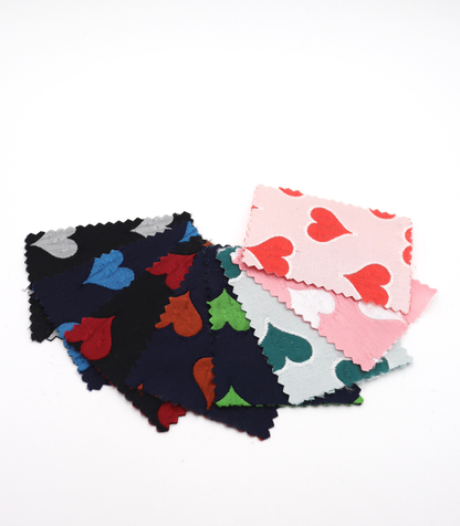 【25SS-040】ハートジャガードサテン　/0.5ｙあたり=～1025円