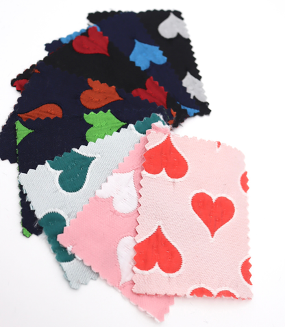 【25SS-040】ハートジャガードサテン　/0.5ｙあたり=～1025円