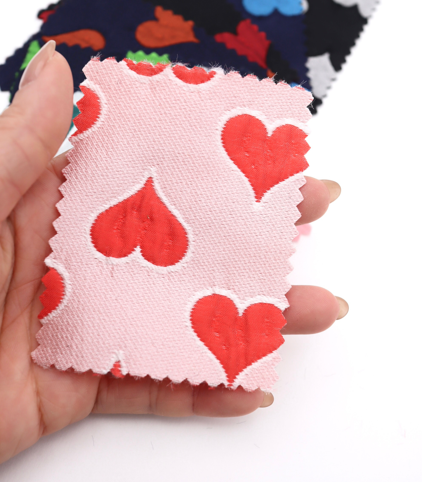 【25SS-040】ハートジャガードサテン　/0.5ｙあたり=～1025円