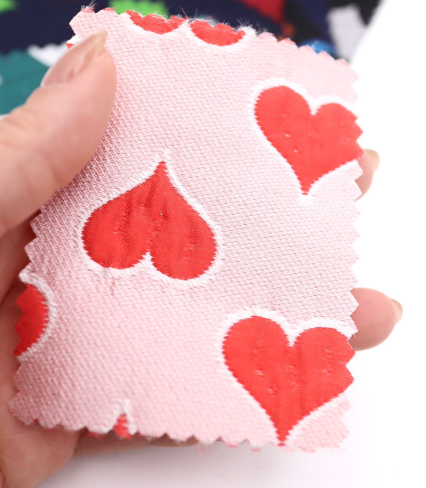 【25SS-040】ハートジャガードサテン　/0.5ｙあたり=～1025円