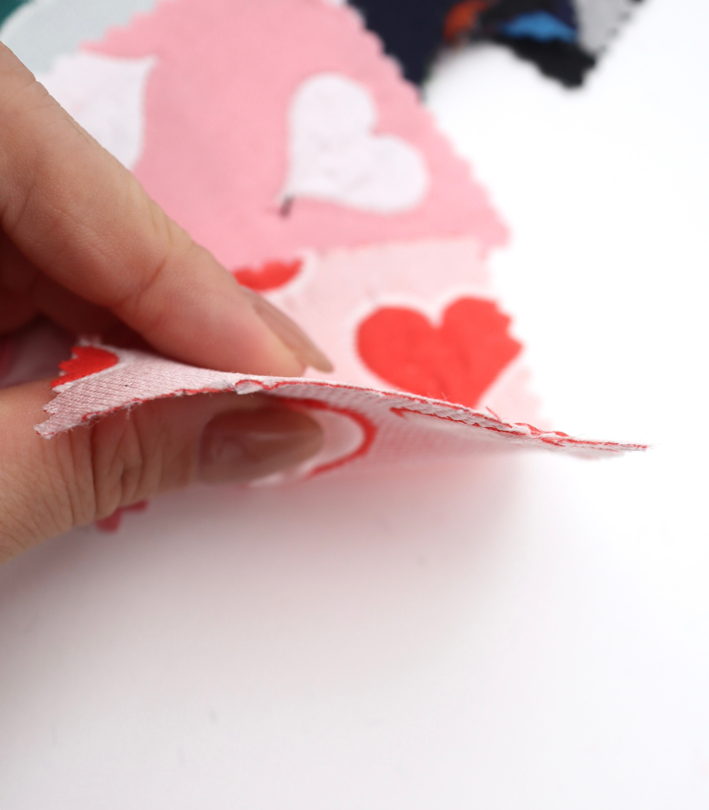 【25SS-040】ハートジャガードサテン　/0.5ｙあたり=～1025円