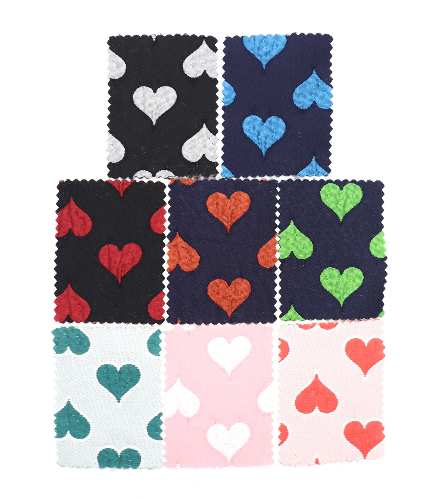 【25SS-040】ハートジャガードサテン　/0.5ｙあたり=～1025円