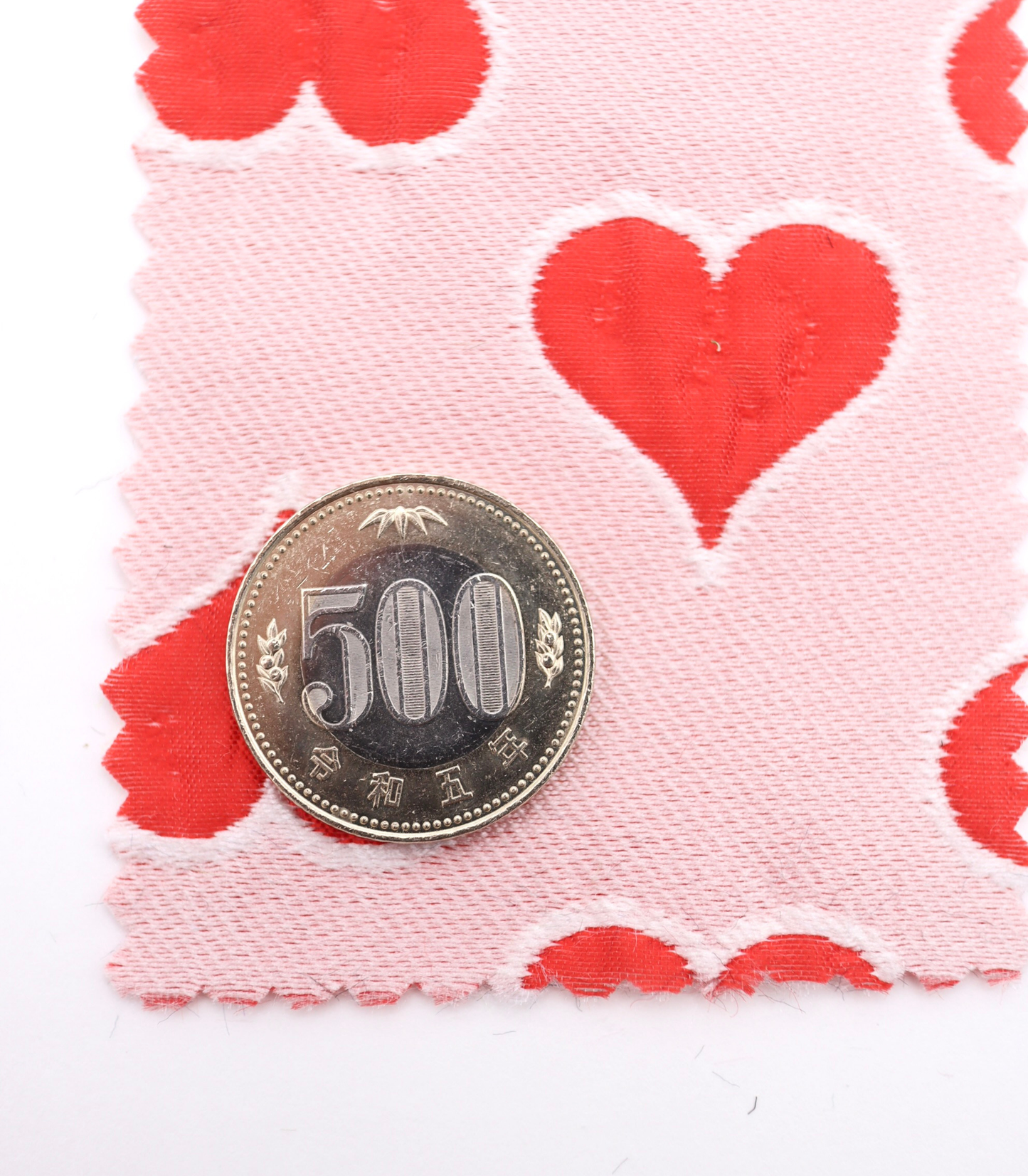 【25SS-040】ハートジャガードサテン　/0.5ｙあたり=～1025円