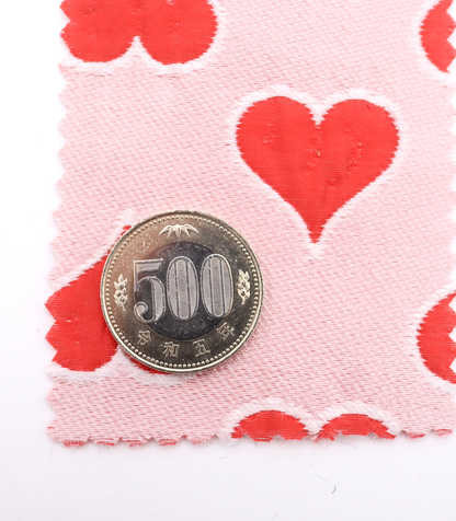 【25SS-040】ハートジャガードサテン　/0.5ｙあたり=～1025円