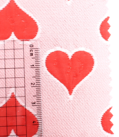 【25SS-040】ハートジャガードサテン　/0.5ｙあたり=～1025円