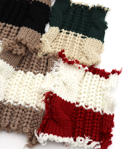 【25SS-106】ローゲージボーダーケーブルニット　/0.5ｙあたり = ～1950円