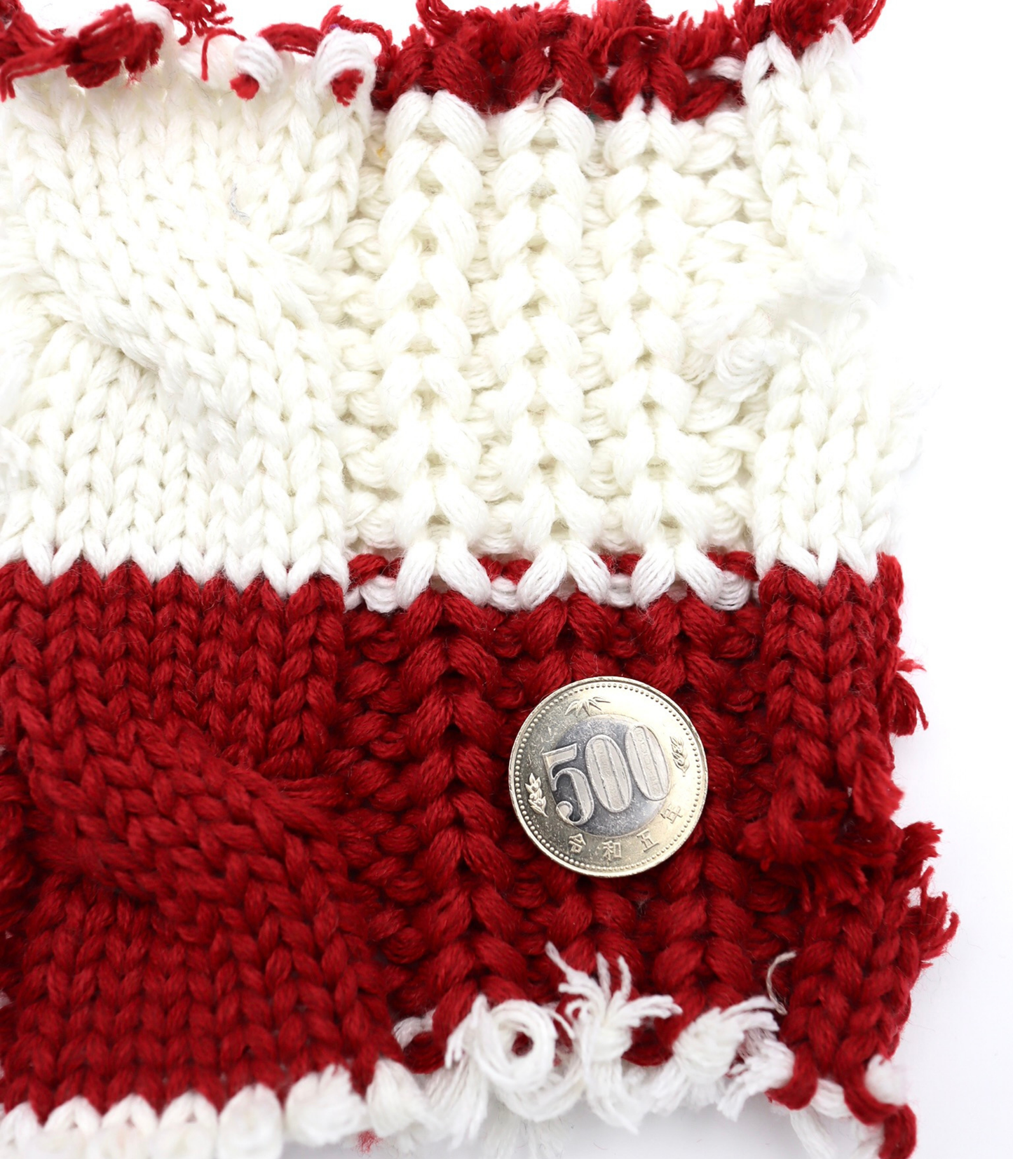 【25SS-106】ローゲージボーダーケーブルニット　/0.5ｙあたり = ～1950円