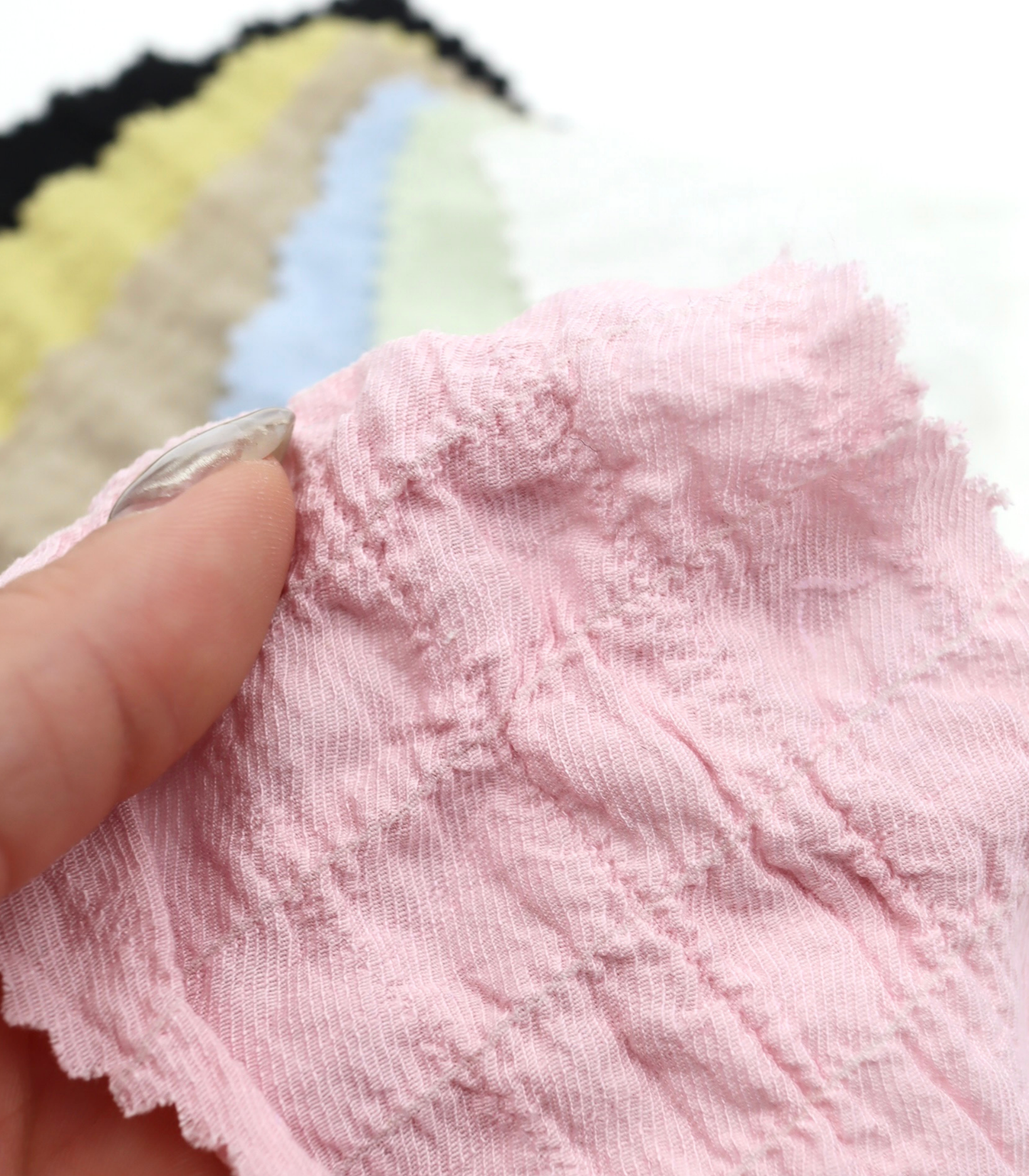 【25SS-207】格子シャーリング風スラブツイル　/0.5ｙあたり = ～ 765円