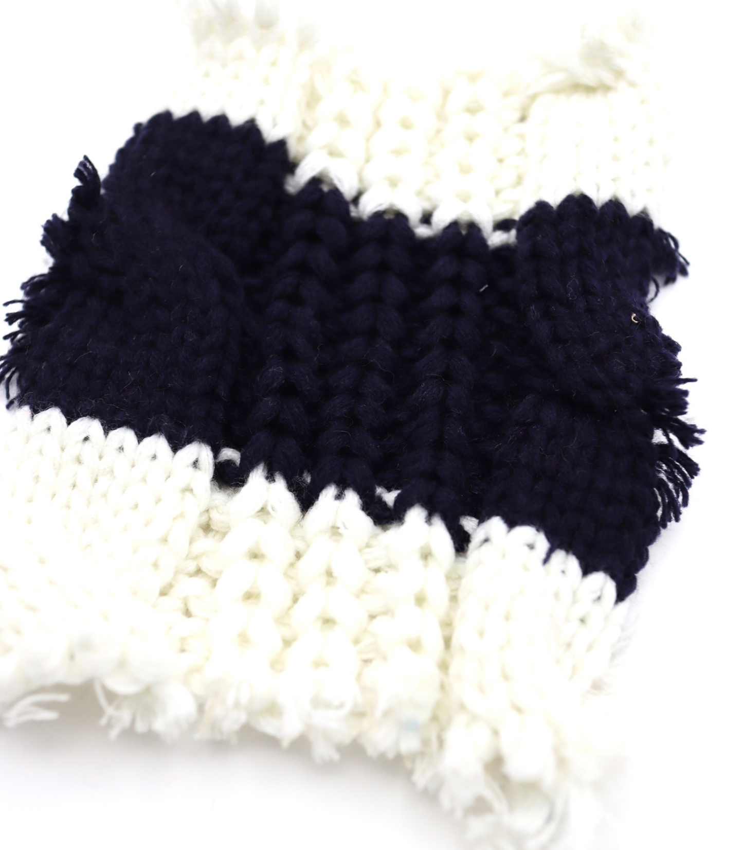 【25SS-106】ローゲージボーダーケーブルニット　/0.5ｙあたり = ～1950円