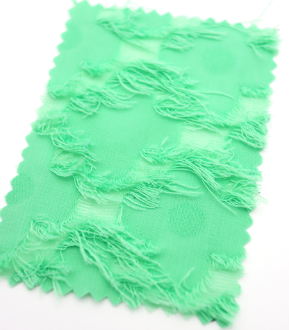 【25SS-379】フリンジトリミングフラワージャガードシフォン　/0.5ｙあたり = ～860円