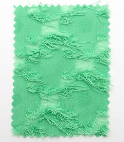 【25SS-379】フリンジトリミングフラワージャガードシフォン　/0.5ｙあたり = ～860円