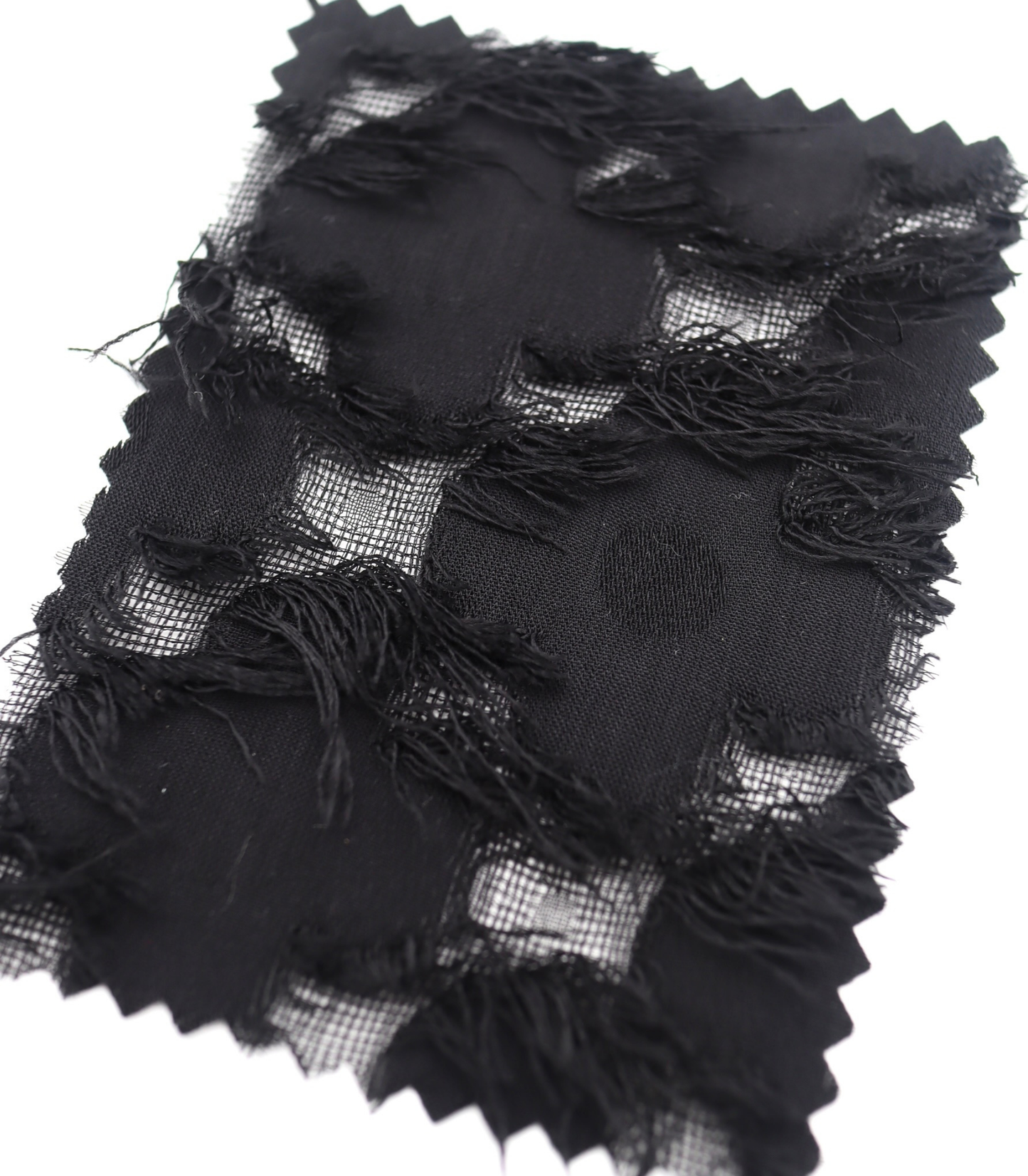 【25SS-379】フリンジトリミングフラワージャガードシフォン　/0.5ｙあたり = ～860円