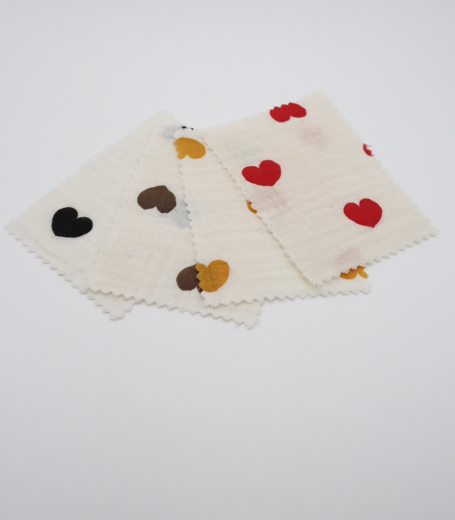 【25SS-037】ハートプリントしぼしぼダブルガーゼ　/0.5ｙあたり=～675円