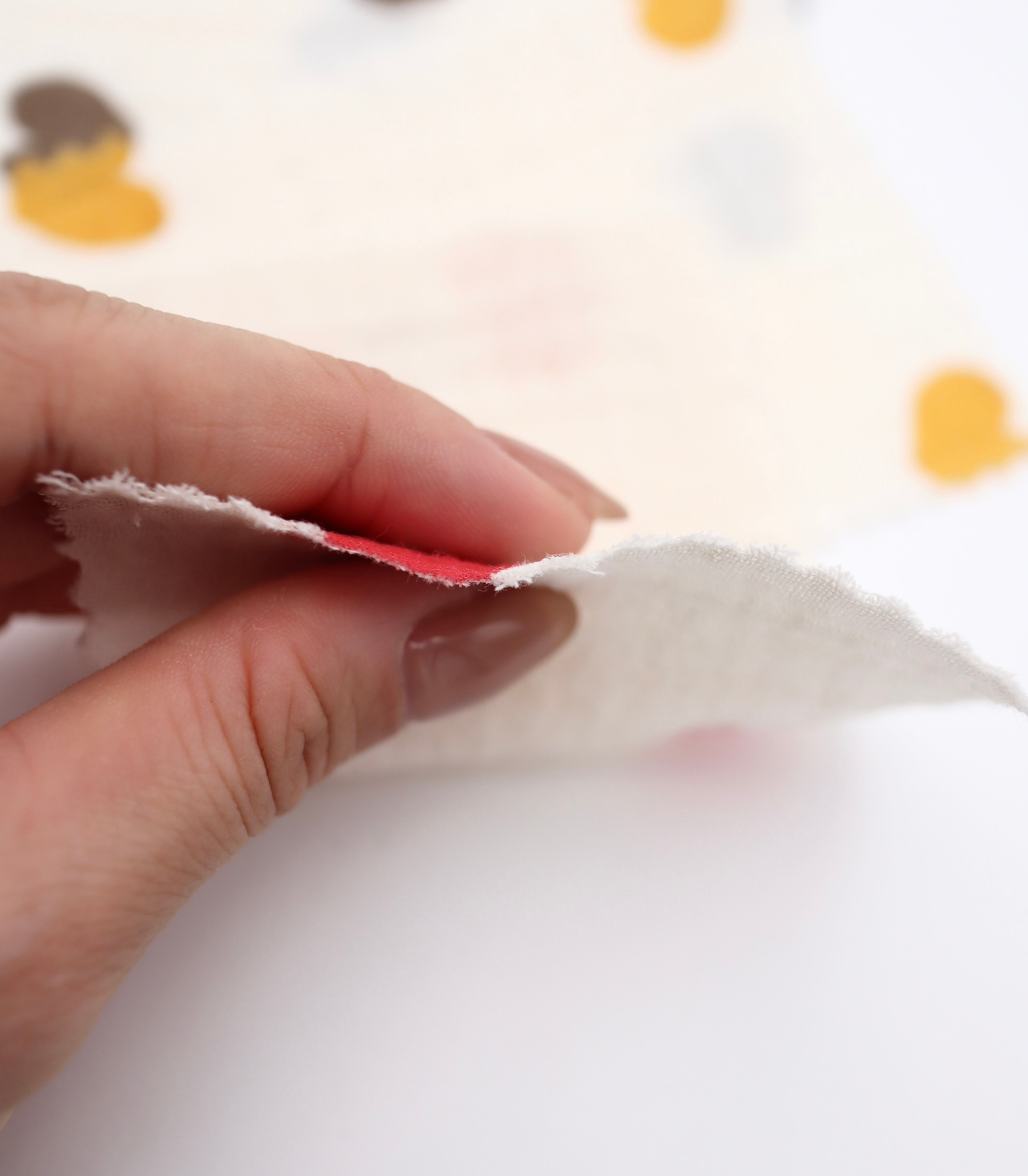 【25SS-037】ハートプリントしぼしぼダブルガーゼ　/0.5ｙあたり=～675円