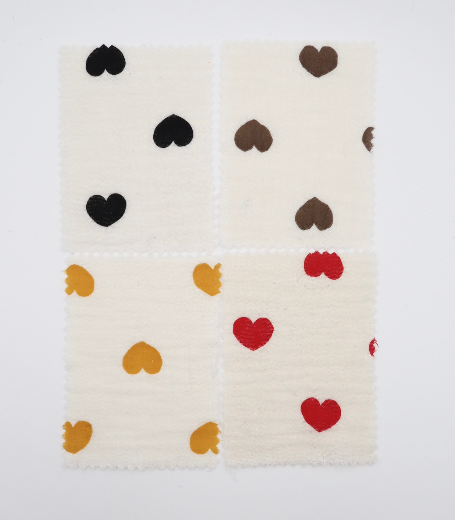 【25SS-037】ハートプリントしぼしぼダブルガーゼ　/0.5ｙあたり=～675円