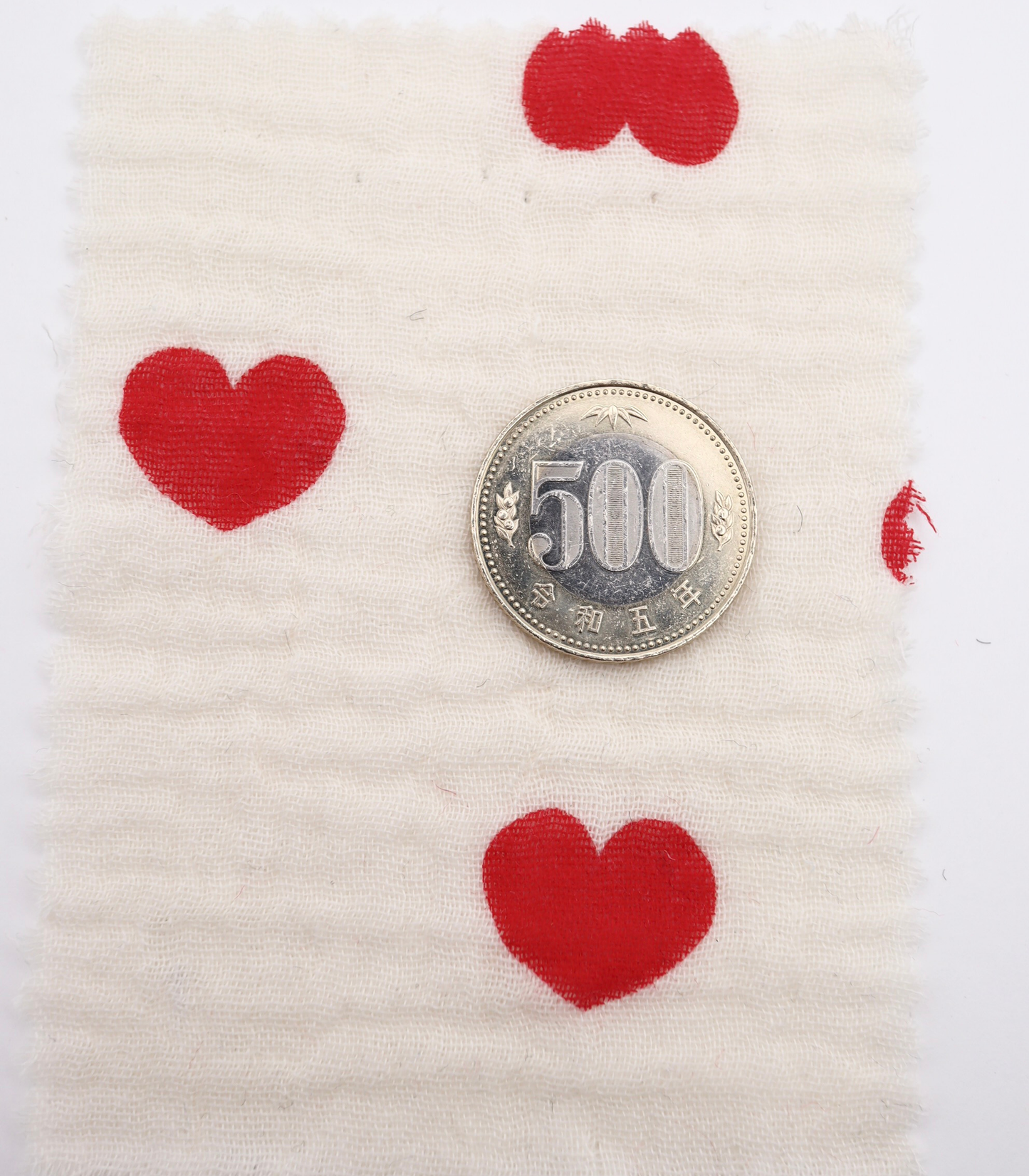 【25SS-037】ハートプリントしぼしぼダブルガーゼ　/0.5ｙあたり=～675円