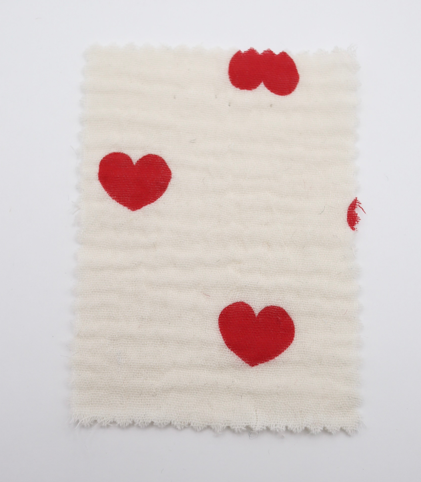 【25SS-037】ハートプリントしぼしぼダブルガーゼ　/0.5ｙあたり=～675円