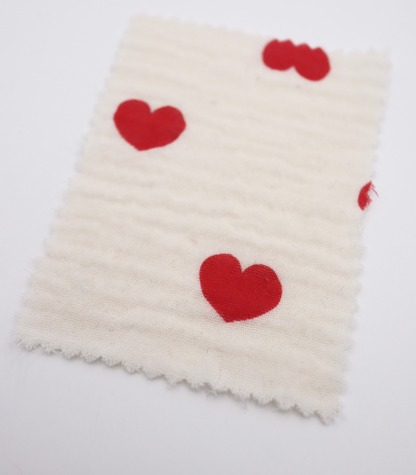 【25SS-037】ハートプリントしぼしぼダブルガーゼ　/0.5ｙあたり=～675円