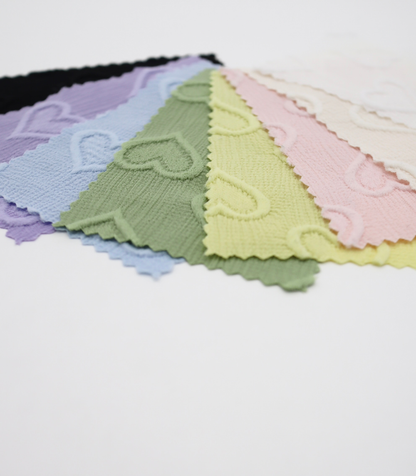 【25SS-043】ぷっくりハートふくれジャガード楊柳シフォン　0.5ｙあたり=～780円