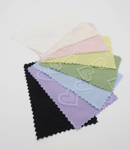 【25SS-043】ぷっくりハートふくれジャガード楊柳シフォン　0.5ｙあたり=～780円