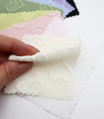 【25SS-043】ぷっくりハートふくれジャガード楊柳シフォン　0.5ｙあたり=～780円