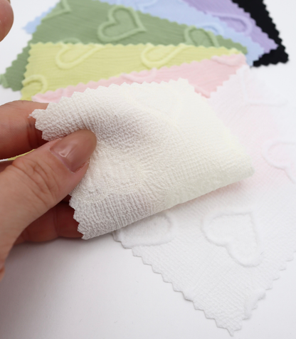 【25SS-043】ぷっくりハートふくれジャガード楊柳シフォン　0.5ｙあたり=～780円