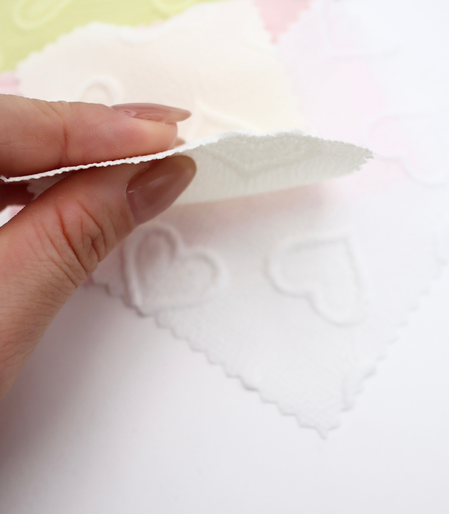 【25SS-043】ぷっくりハートふくれジャガード楊柳シフォン　0.5ｙあたり=～780円