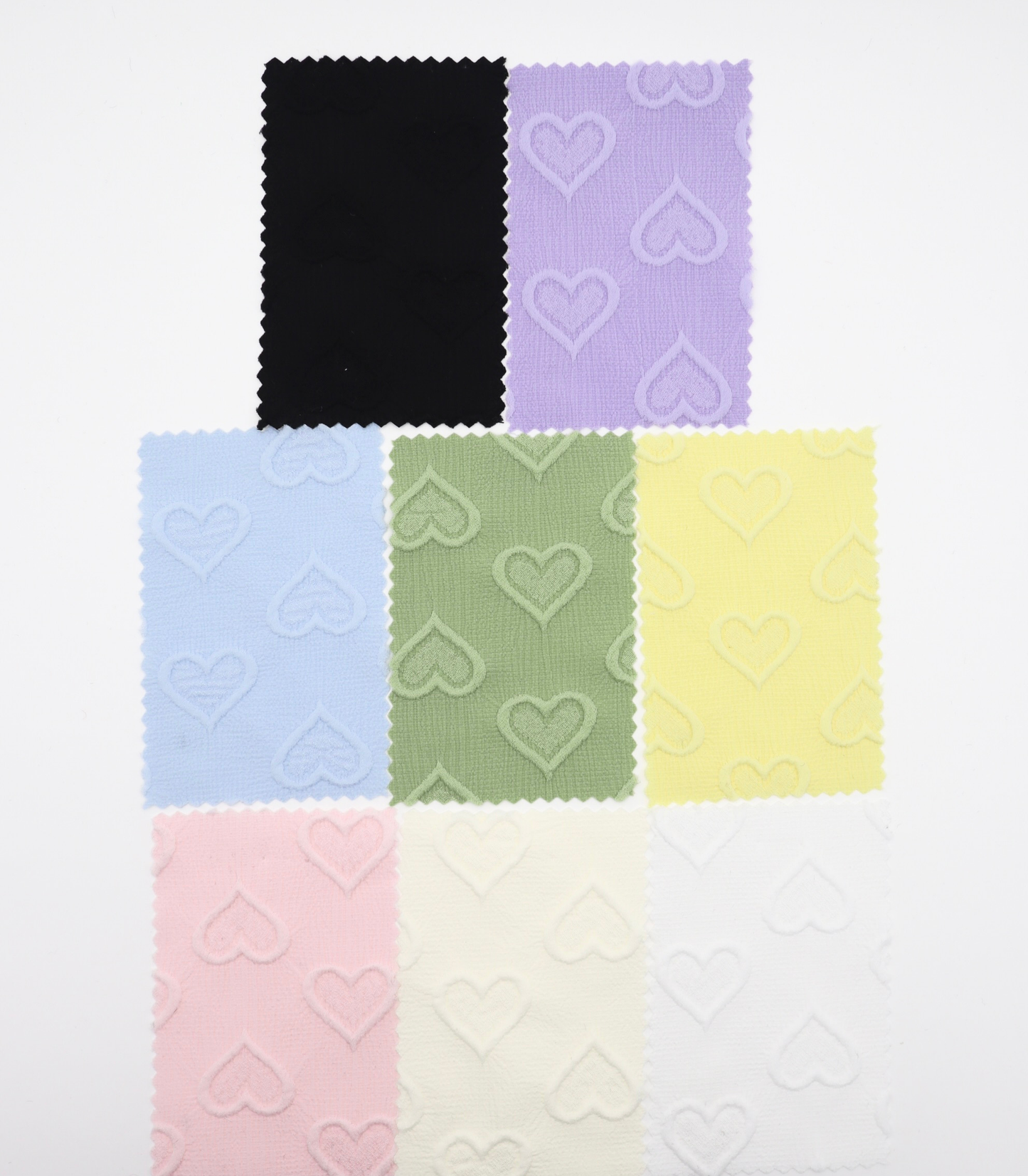 【25SS-043】ぷっくりハートふくれジャガード楊柳シフォン　0.5ｙあたり=～780円