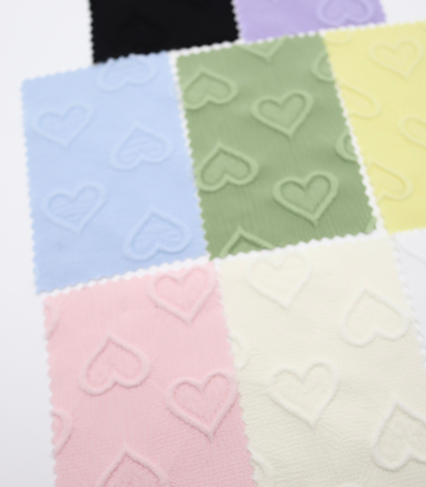 【25SS-043】ぷっくりハートふくれジャガード楊柳シフォン　0.5ｙあたり=～780円