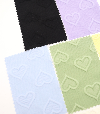 【25SS-043】ぷっくりハートふくれジャガード楊柳シフォン　0.5ｙあたり=～780円