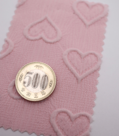 【25SS-043】ぷっくりハートふくれジャガード楊柳シフォン　0.5ｙあたり=～780円