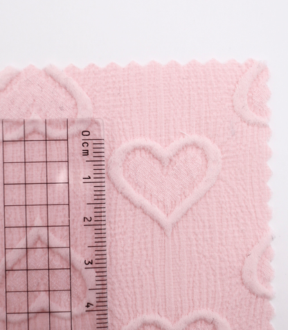 【25SS-043】ぷっくりハートふくれジャガード楊柳シフォン　0.5ｙあたり=～780円