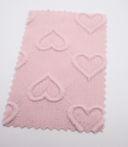 【25SS-043】ぷっくりハートふくれジャガード楊柳シフォン　0.5ｙあたり=～780円