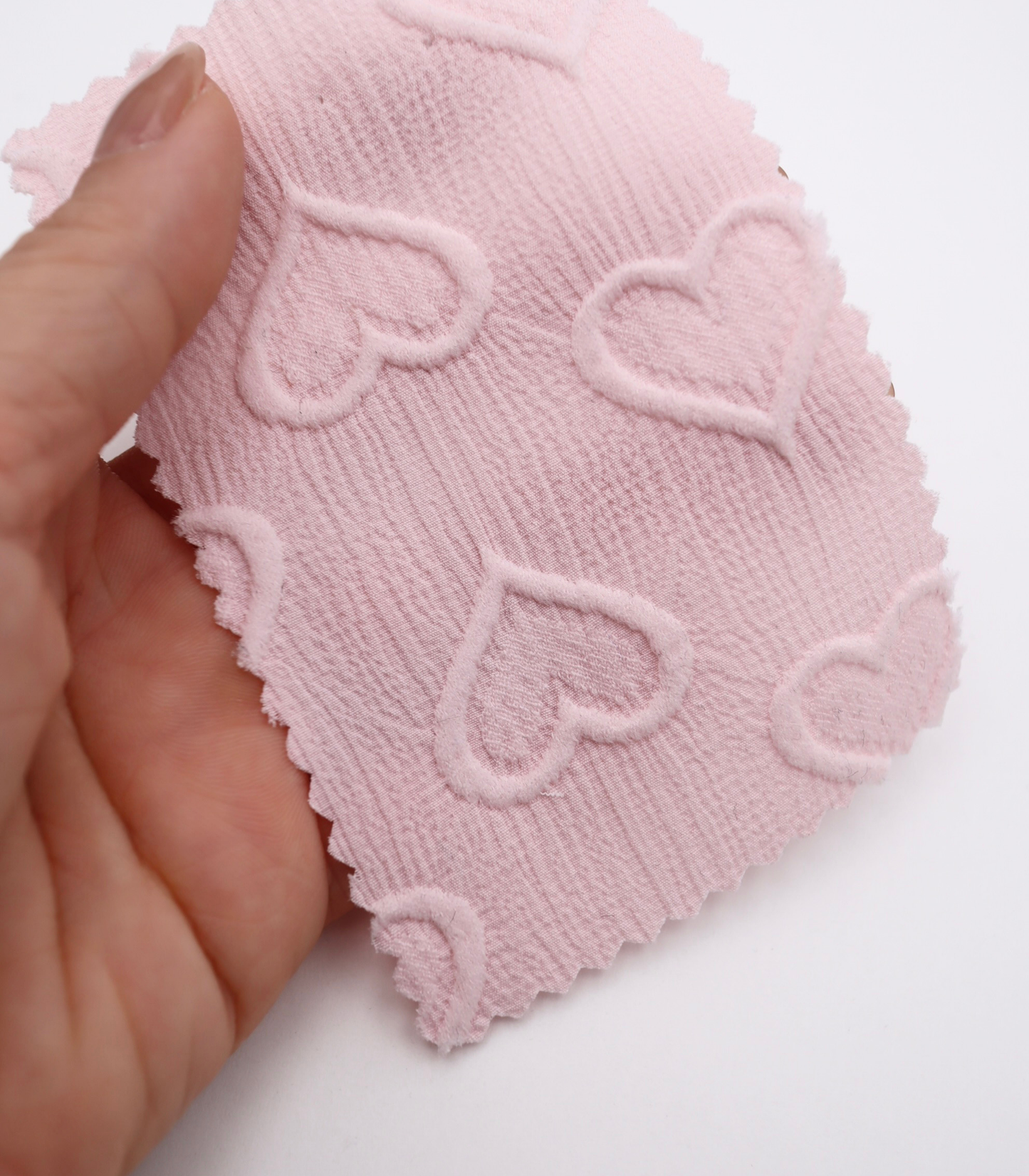 【25SS-043】ぷっくりハートふくれジャガード楊柳シフォン　0.5ｙあたり=～780円